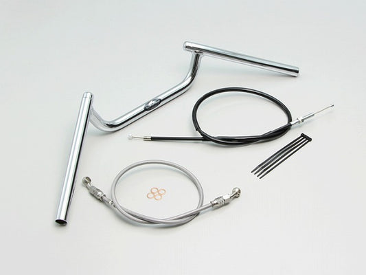 コンドル ハンドルセット クロームメッキ ハンドルスイッチ穴加工済 MT-25 MT-03