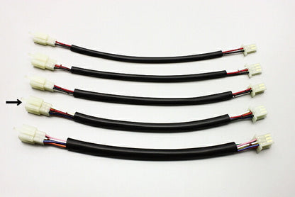 延長ハーネス 汎用 MTW型6極 300mmロング 1本入 端子サイズ110型2.8mm