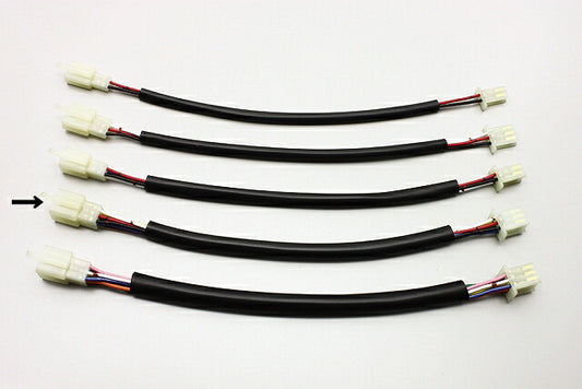 延長ハーネス 汎用 MTW型6極 300mmロング 1本入 端子サイズ110型2.8mm