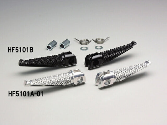 Step Bar Black Alumite, Foldable, Reinforced Return Spring, for Honda/Suzuki
