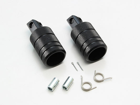 フットペグ ローレット フロント ブラックアルマイト φ45×65mm レブル1100/DCT ステップ