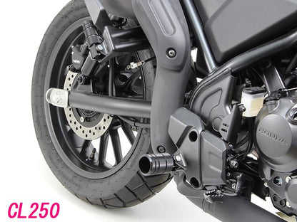 Footpegs, knurled, black anodized, for front, CL250/500