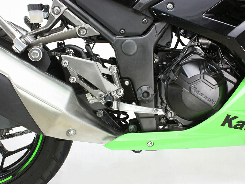 ステップオフセットプレート ブラックアルマイト Ninja ニンジャ250/R.Ｚ250('13.'14) ABS車は取付け不可