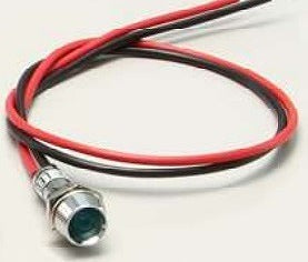 インジケーターランプ 直流12V車用 ブルー 取付穴φ9mm 1個入 汎用