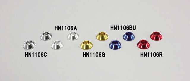 M6アクセント ワッシャ レッドアルマイト M6ソケットボルト用 2ヶ入