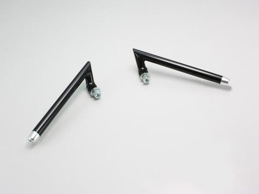 Clip-On Handlebar Left/Right Set Black/Silver ZE Type