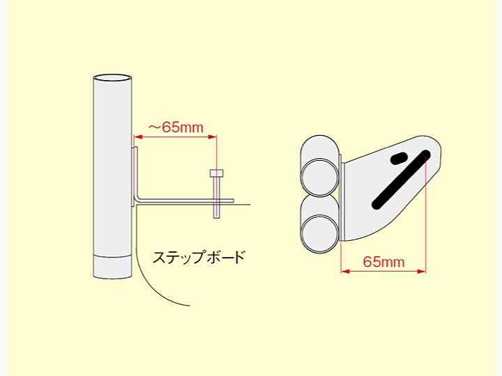 ロッドホルダー タイプ5 150mm ビッグスクーター用 竿立て 2本 釣り