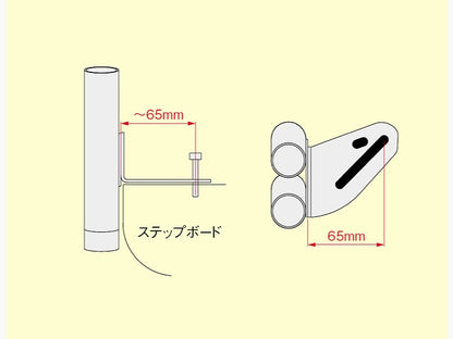 ロッドホルダー タイプ5 150mm ビッグスクーター用 竿立て 2本 釣り