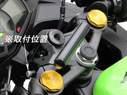 クランプバー USB電源付 ブラック 黒 外径φ22.2mm/68mm Ninja ニンジャ ZX-25R ZX-25RSE ナビ モバイル スマホ ETC 取付