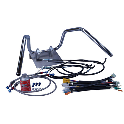 SR400 01-02 6ベントアップハンドル セット ブラック ワイヤー