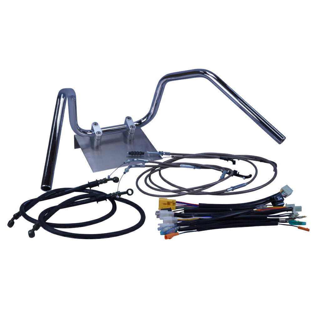 SR400 03-08 6ベントアップハンドル セット ブラックメッシュ ダークメッシュ ワイヤー