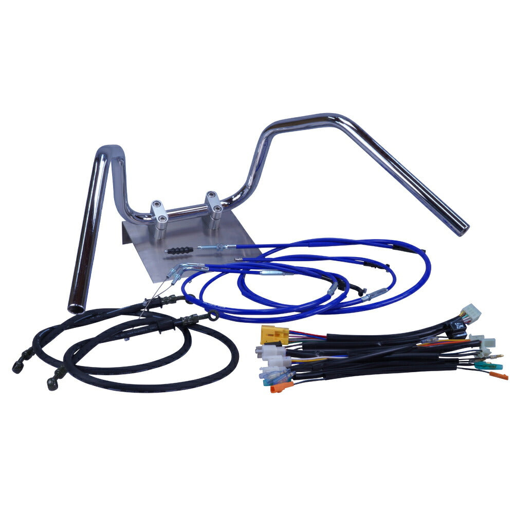 Z250FT A4/A5 82年 KZ250A 6ベントアップハンドル セット カラー ワイヤー