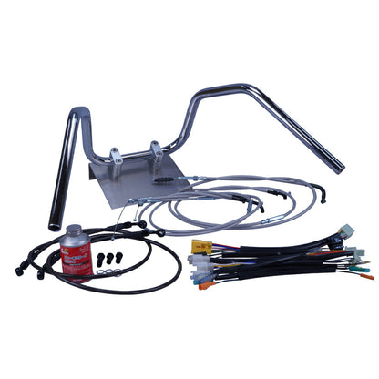 GS400 E2/E3 Type 6-Bend Up Handlebar Set - Mesh Wires