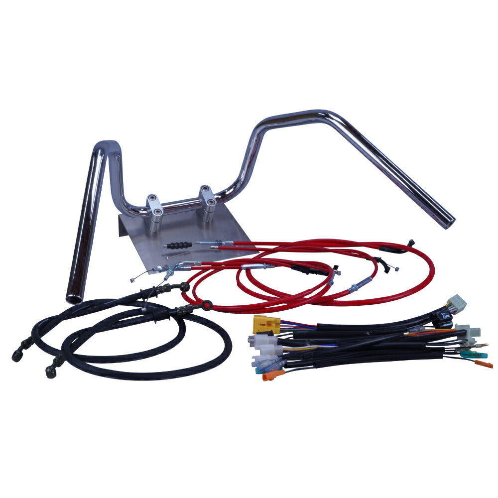 Z250FT A4/A5 82年 KZ250A 6ベントアップハンドル セット カラー ワイヤー