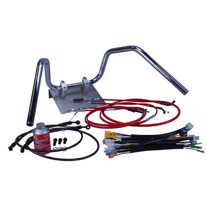 Z250FT A4/A5 82年 KZ250A 6ベントアップハンドル セット カラー ワイヤー