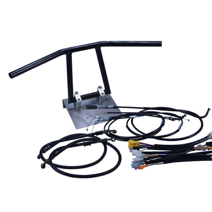 TW200/E 87-99年 2JL アローハンドル セット ブラックメッキ ブラック ワイヤー