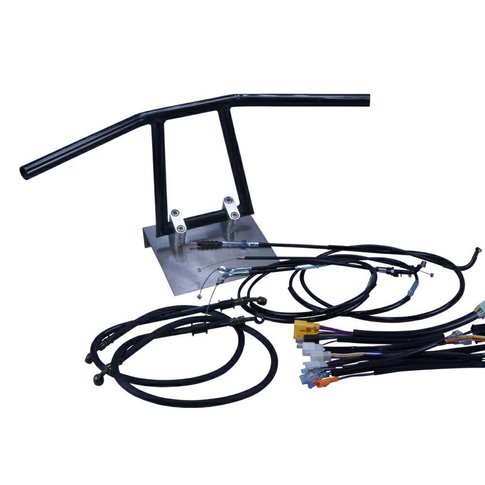 マグナ50 全年式 AC13 アローハンドル セット ブラックメッキ ブラック ワイヤー