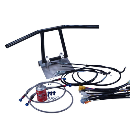 ホーネット250 00-05年 MC31 アローハンドル セット ブラックメッキ ブラック ワイヤー