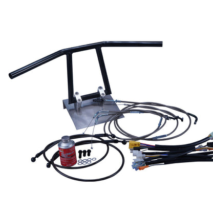 XJR400 95-97年 4HM アローハンドル セット ブラックメッキ ブラックメッシュ ダークメッシュ ワイヤー