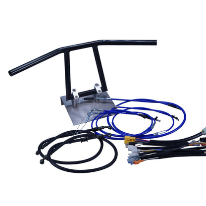 TW200E 00-01年 DG07J アローハンドル セット ブラックメッキ カラー ワイヤー