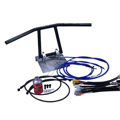 TW200E 00-01年 DG07J アローハンドル セット ブラックメッキ カラー ワイヤー