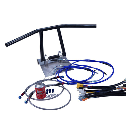 CB400F 97-01年 NC36 アローハンドル セット ブラックメッキ カラー ワイヤー