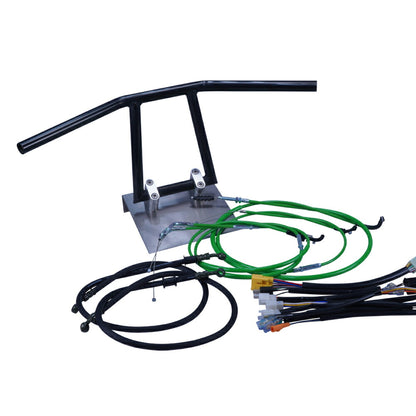 TW200E 00-01年 DG07J アローハンドル セット ブラックメッキ カラー ワイヤー