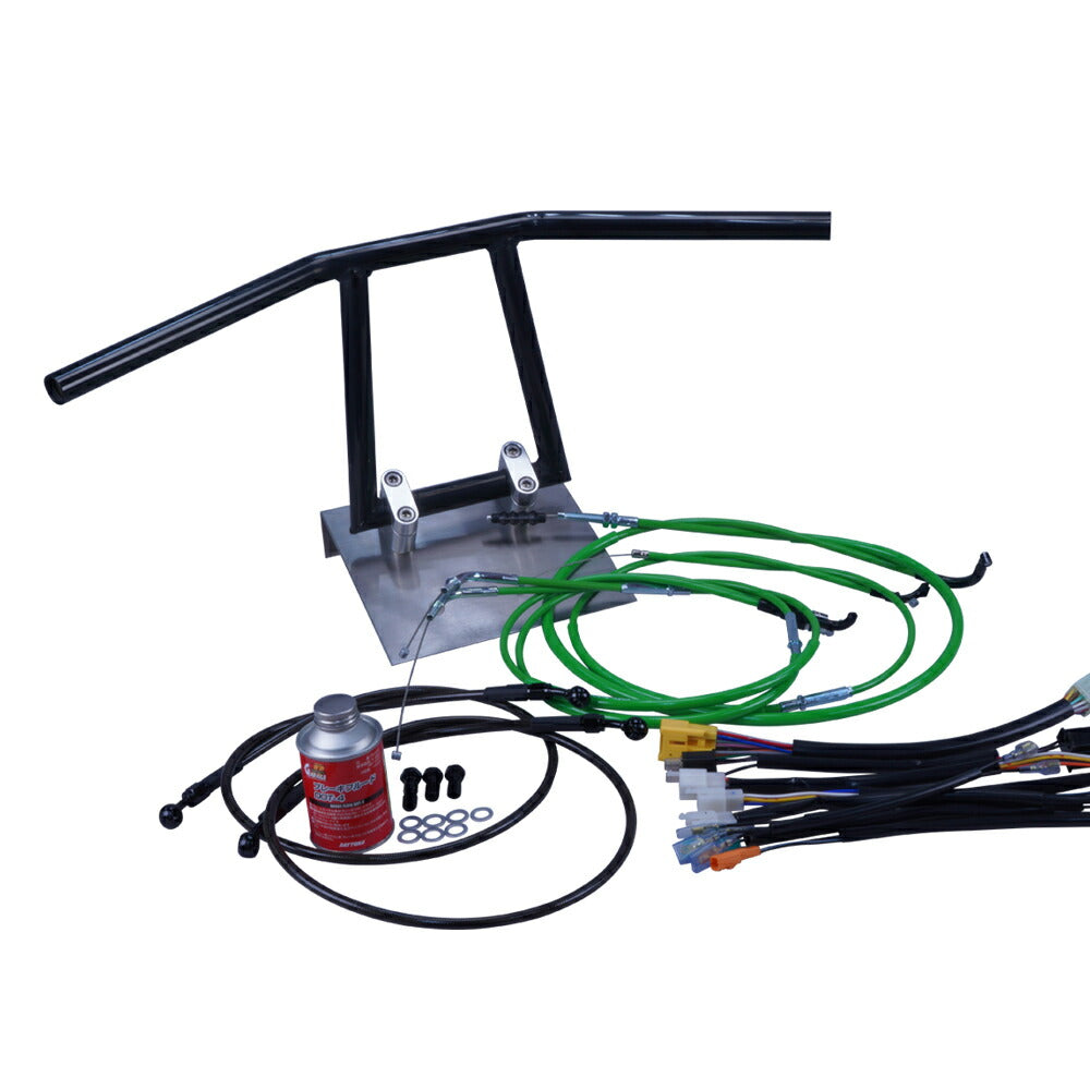 Z400FX 全年式 KZ400E アローハンドル セット ブラックメッキ カラー ワイヤー