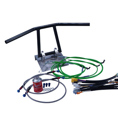 Z250FT A4/A5 82年 KZ250A アローハンドル セット ブラックメッキ カラー ワイヤー