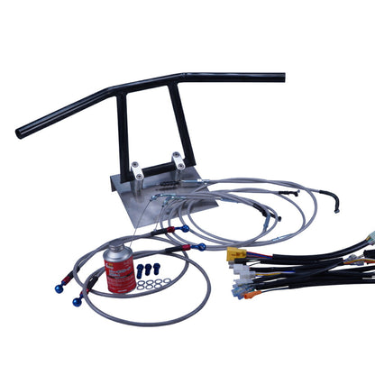 ホーネット250 06-07年 MC31 アローハンドル セット ブラックメッキ メッシュ ワイヤー