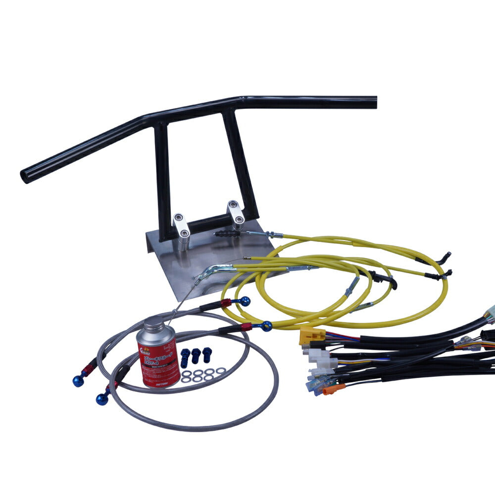 TW200E 00-01年 DG07J アローハンドル セット ブラックメッキ カラー ワイヤー