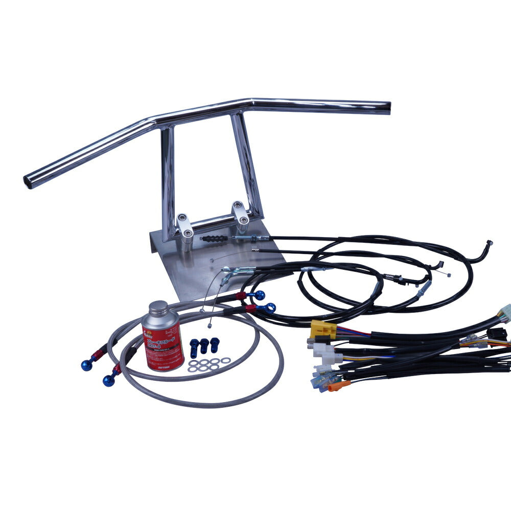 バリオス250 全年式 ZR250A アローハンドル セット メッキ ブラック ワイヤー