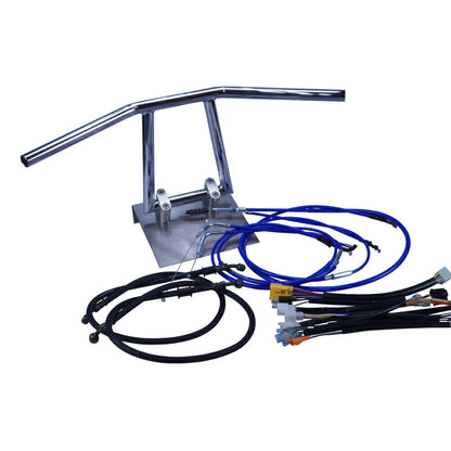 TW200/E 87-99年 2JL アローハンドル セット メッキ カラー ワイヤー