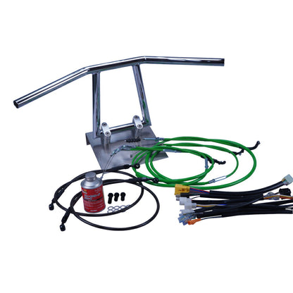 ZRX400/2 94-03年 ZR400E アローハンドル セット メッキ カラー ワイヤー