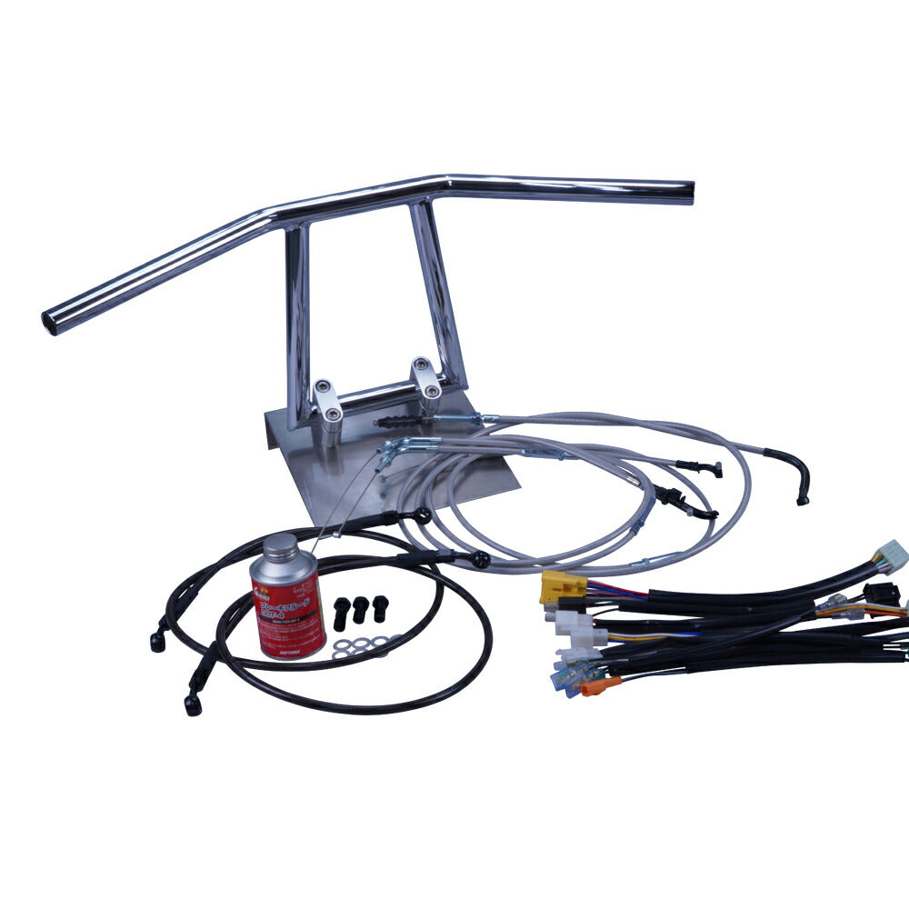 CB400SF Ver.S 96-98年 NC31 アローハンドル セット メッキ メッシュ ワイヤー