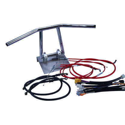 TW200/E 87-99年 2JL アローハンドル セット メッキ カラー ワイヤー