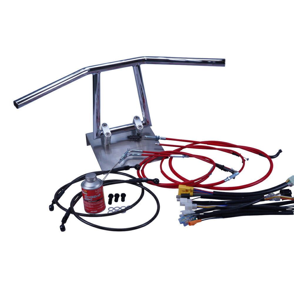 XJR400R 98-00年 4HM アローハンドル セット メッキ カラー ワイヤー