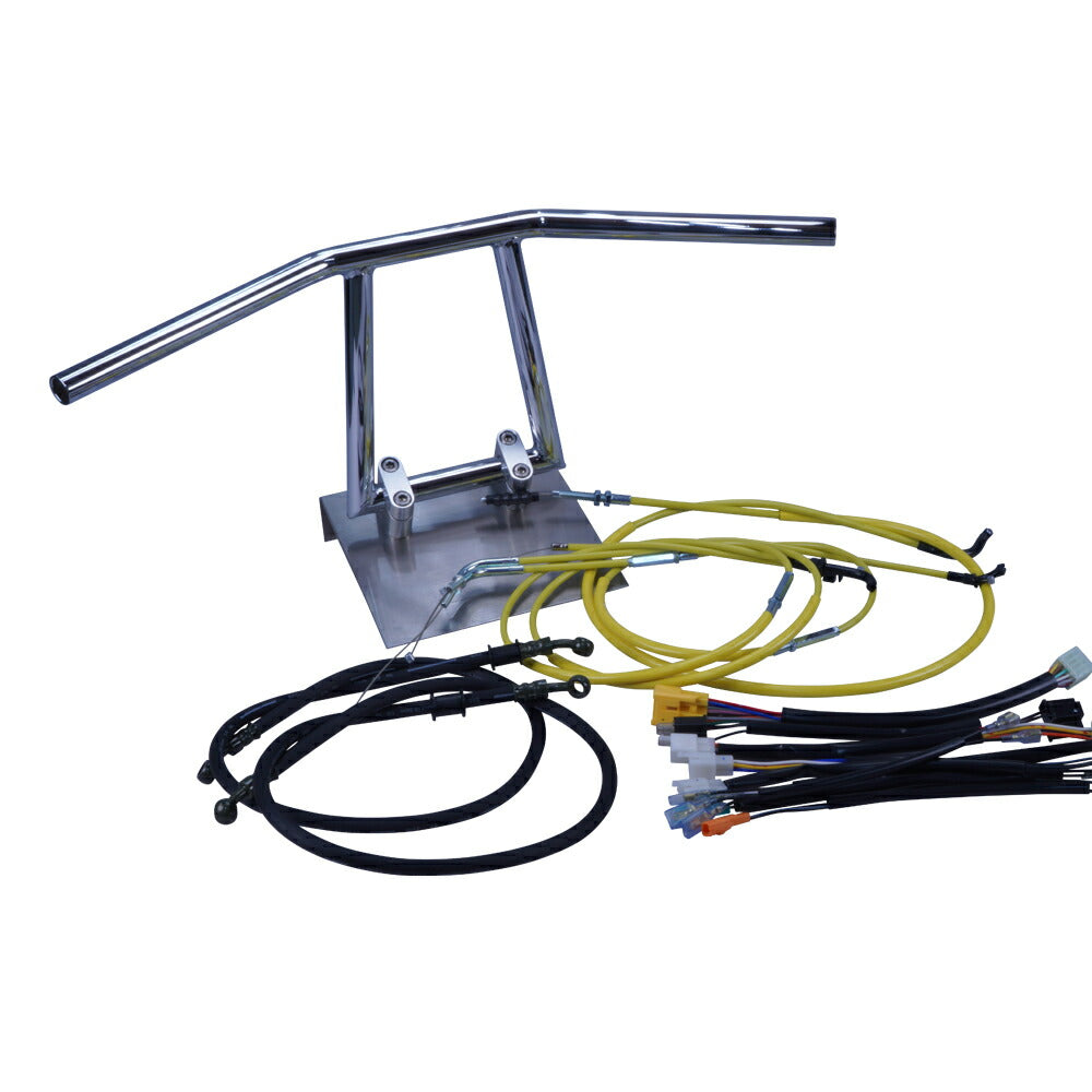 TW200/E 87-99年 2JL アローハンドル セット メッキ カラー ワイヤー