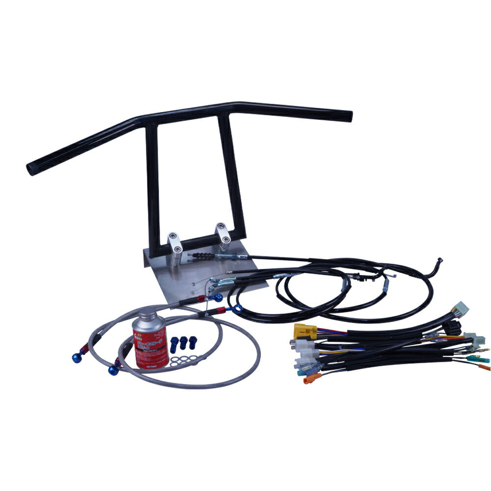 XJR400R 98-00年 4HM アローハンドル セット ブラックメッキ ブラック ワイヤー