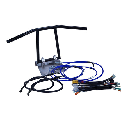 TW200E 00-01年 DG07J アローハンドル セット ブラックメッキ カラー ワイヤー