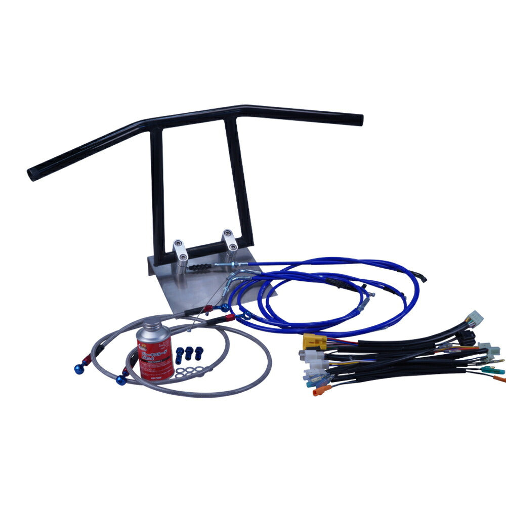 CB400SF 08年-17年 NC42 ABS不可 アローハンドル セット ブラックメッキ カラー ワイヤー