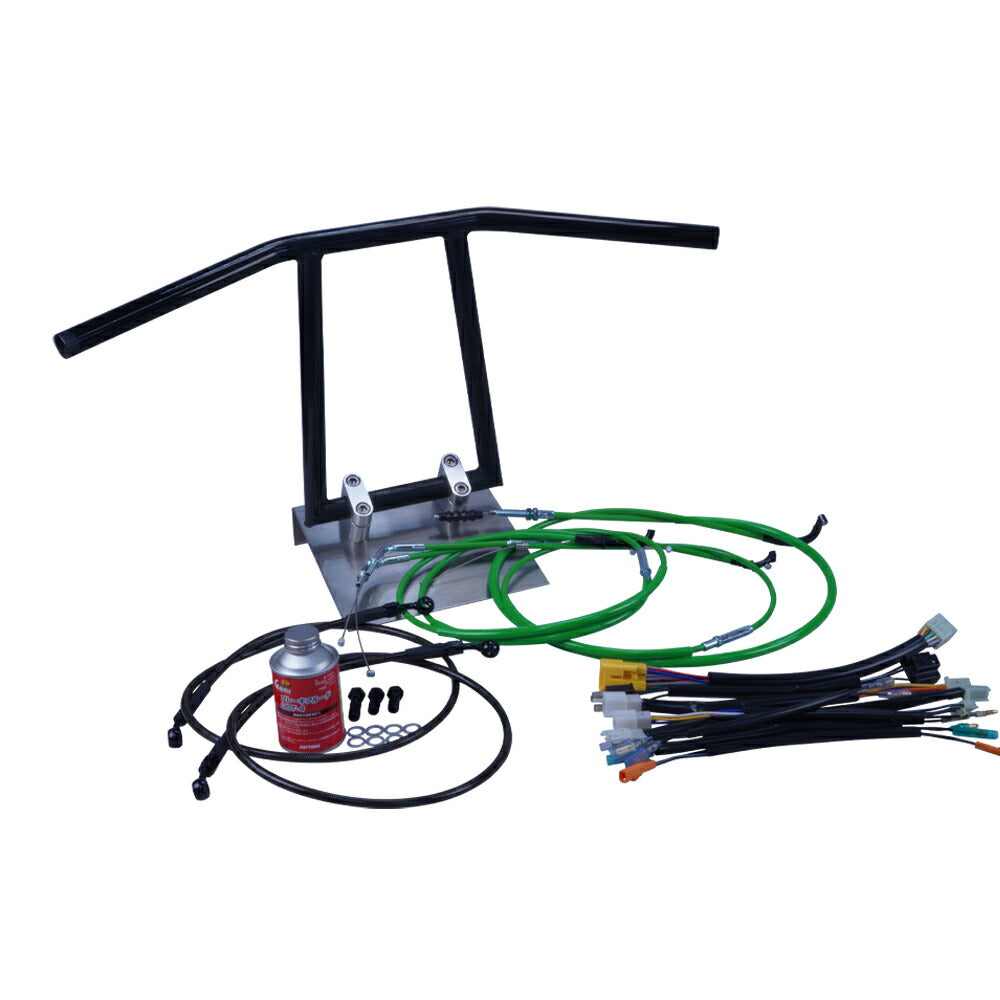 GSX400インパルス 94-98年 GK79A アローハンドル セット ブラックメッキ カラー ワイヤー