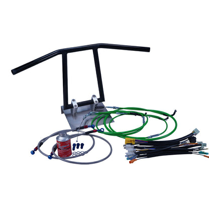 CB400F 初期 74-77年 アローハンドル セット ブラックメッキ カラー ワイヤー