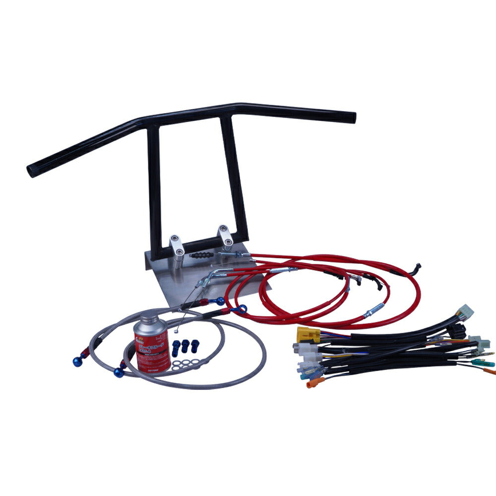 CB400SF 08年-17年 NC42 ABS不可 アローハンドル セット ブラックメッキ カラー ワイヤー