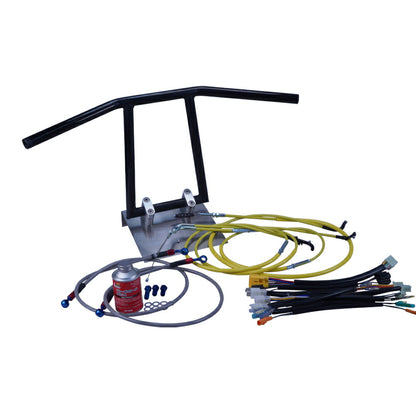 CB400F 初期 74-77年 アローハンドル セット ブラックメッキ カラー ワイヤー