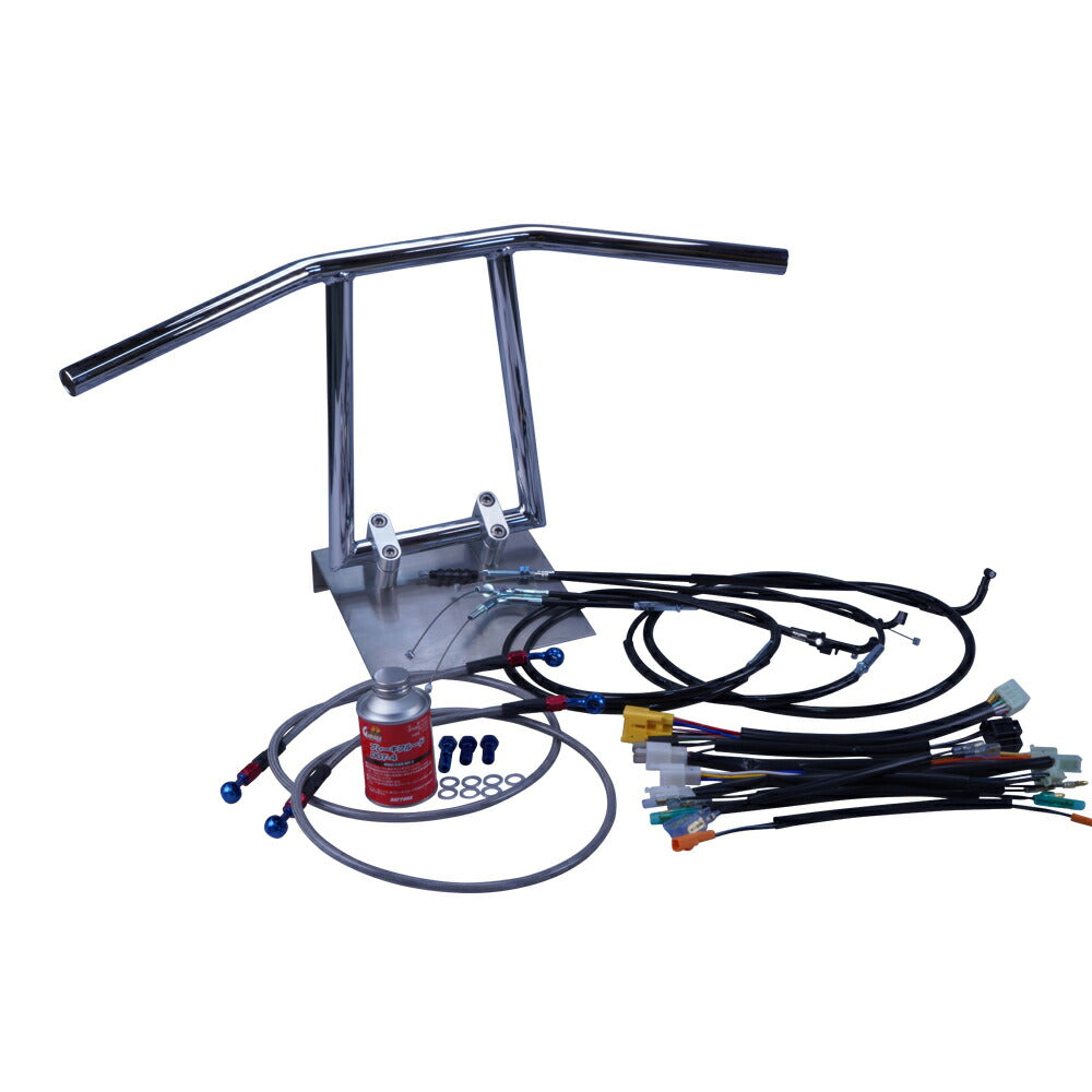 バンディット250 95-97年 GJ77A アローハンドル セット メッキ ブラック ワイヤー