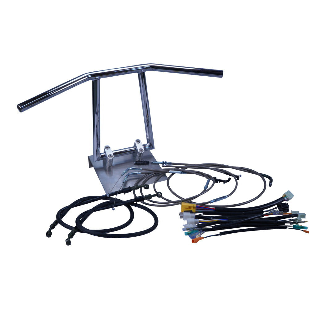 ST250 03-07年 NJ4AA アローハンドル セット メッキ ブラックメッシュ ダークメッシュ ワイヤー