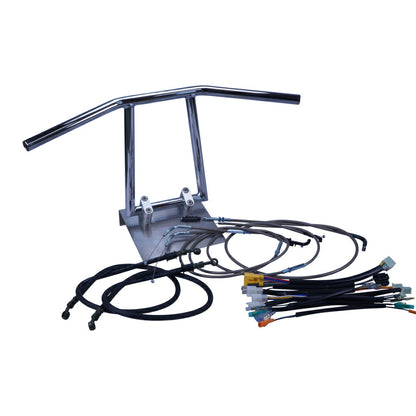 Z250FT A4/A5 82年 KZ250A アローハンドル セット メッキ ブラックメッシュ ダークメッシュ ワイヤー