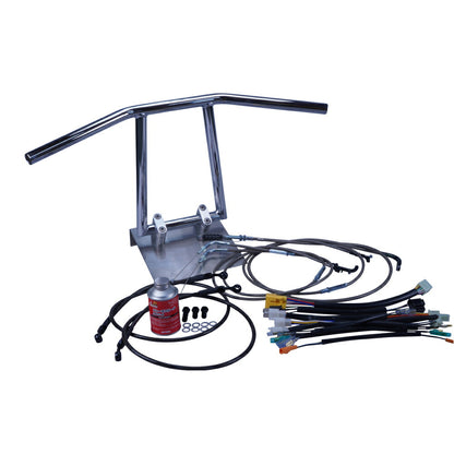 ホーネット250 06-07年 MC31 アローハンドル セット メッキ ブラックメッシュ ダークメッシュ ワイヤー