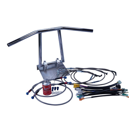 XJR400 95-97年 4HM アローハンドル セット メッキ ブラックメッシュ ダークメッシュ ワイヤー